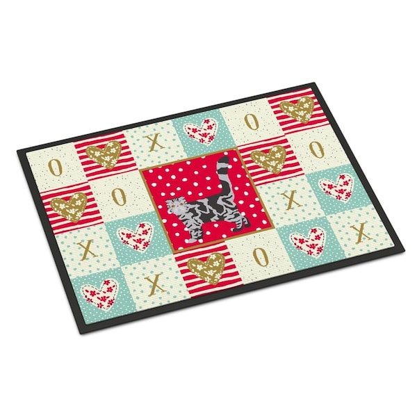 Carolines Treasures 18 x 27 in. Foldex Exotic Fold No.1 Cat Love Indoor or Outdoor Mat CK5618MAT - main